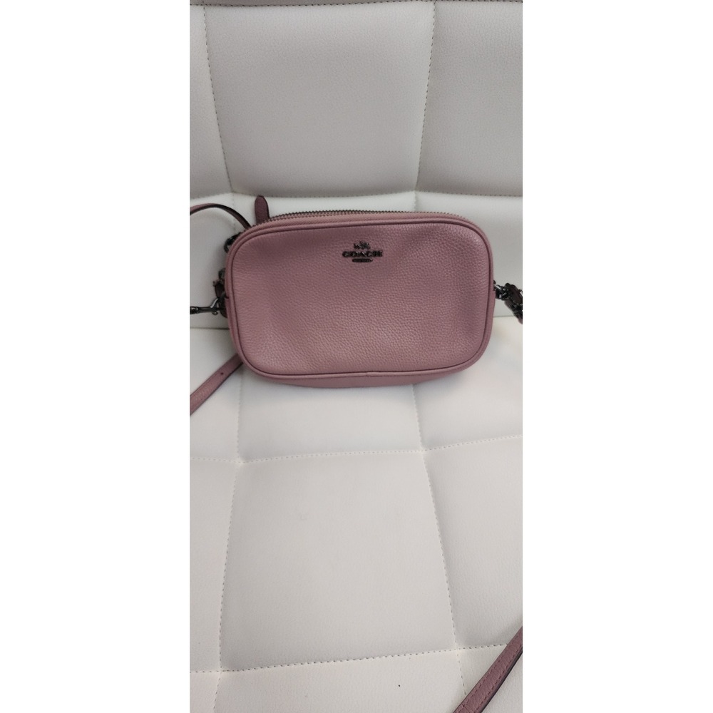 Coach Hayden Double Zip Crossbody Bag Pink Pebbled Leather G1781-65547